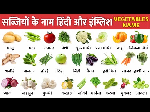 सभी सब्जियों के नाम हिंदी और इंग्लिश में , All Vegetables Names in English and Hindi with Pictures