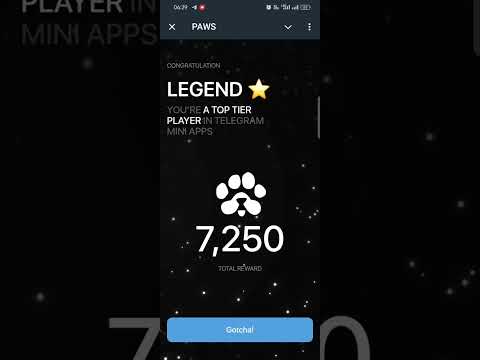 PAWSNew Launching Tap2EarnGame. link 🔗 li distribution