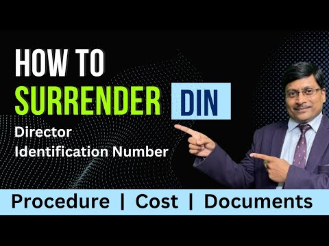 How to Surrender DIN of Director | How to Cancel DIN | Director Identification Number | Cancel DIN |