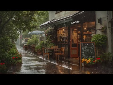 Let the Gentle Rain Soothe Your Mind, Drift Into Calm Sleep 🌧️ Rainy Day Outside a Cozy Café ☕️