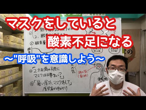 マスクをしていると、酸素不足になる　〜「呼吸」を意識しよう〜