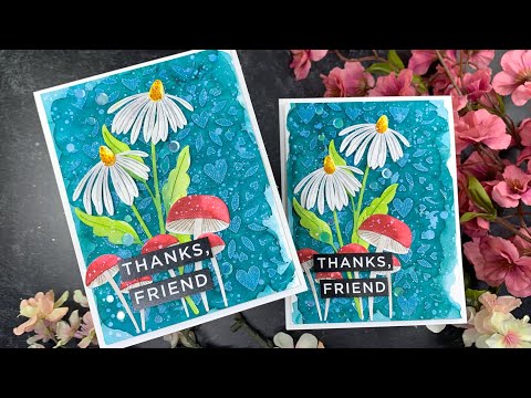 SSS Charming Daisy Cards | Watercolor with Pawsitively Saturated Inks