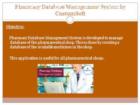 Pharmacy Database Management System by CustomSoft