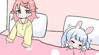 【手描き】寝起きのぺこらにキュンとしたみこちの話【兎田ぺこら/さくらみこ/ホロライブ切り抜き】【切り抜き漫画】