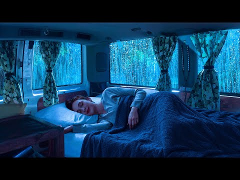 Sounds Rain & Thunder on Window Cozy Car ⚡ Best Noise for Sleep, Relaxation, Reducing Stress, ASMR