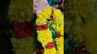 beautiful flower garlands#viralvideo #youtubeshorts #shorts #flowergarlands #garland