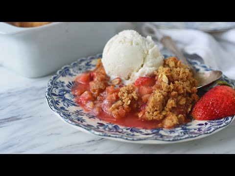 Strawberry Rhubarb Crisp For Two | Small Batch