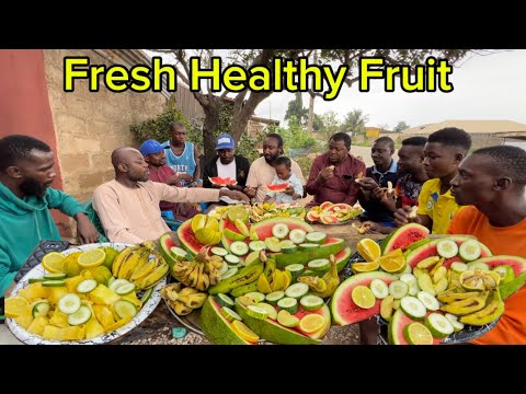 Colorful healthy fruit - Fresh fruit platter - Sunday morning fruit eating Ep1