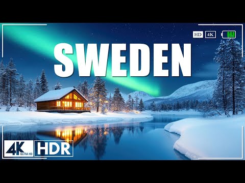 Sweden 4K – Winter in Sweden: The Land of Northern Lights and Snowy Magic