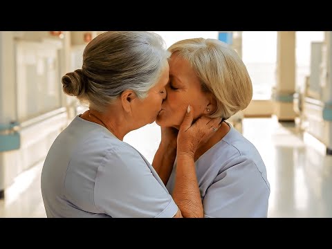 Older Nurses Over 50 in Love | Lesbian Kissing Video