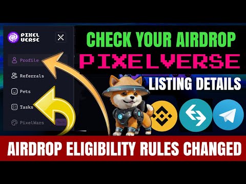 Pixelverse Airdrop - Claim PIXELVERSE Coins || PIXFI Listing Updates   Withdraw on Exchange - Hindi