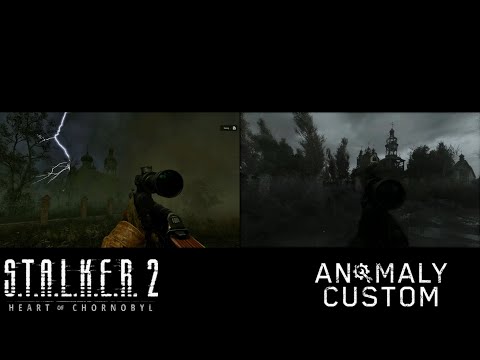 STALKER 2 vs STALKER Anomaly Custom - Swamps thunderstom graphics comparison