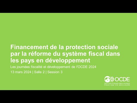 Journées fiscalité et développement de l'OCDE 2024 (Jour 2 Salle 2 Session 3): Protection sociale