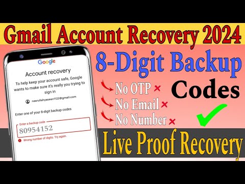 Enter One of Your 8-Digit Backup Codes Gmail || Gmail Enter Code Problem || Gmail Recovery 2024