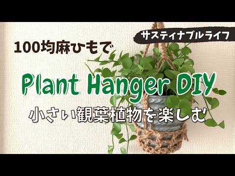 【Plant hanger DIY】100均の麻ひもで観葉植物を飾るプラントハンガー作ってみた