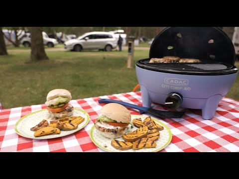 Eat Local Spicy black bean burgers with smoked sweet potato wedges