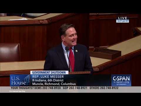 Rep. Messer Speaks on House Floor Urging Senate to End Filibuster, Stop Shutdown