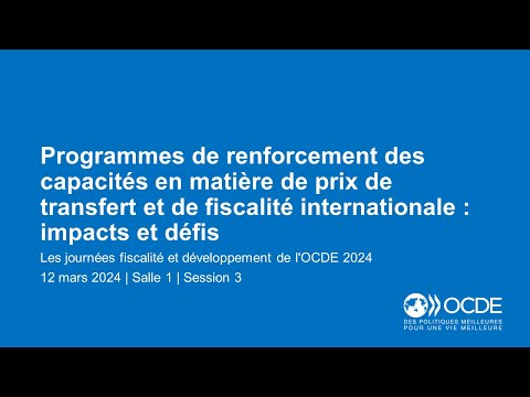 Journées fiscalité et développement de l'OCDE 2024 (Jour 1 Salle 1 Session 3): Prix de transfert