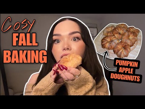 ITS FALL…SO LETS BAKE🍁👩🏻‍🍳 VIRAL APPLE CINNAMON DONUTS W/ special guest | GEORGIA RANKIN