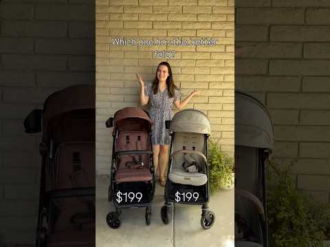 Two strollers. Same price. Great folds. Which one is right for you? #Bombi #joiebaby #strollers