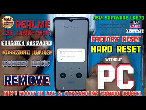 Realme C35 Hard Reset|Realme C35 Pattern Unlock Without PC|Realme Rmx3511 Factory Reset