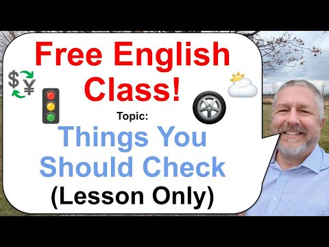 Let's Learn English! Topic: Things You Should Check! 💱⛅🌡️ (Lesson Only)