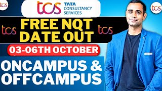 🔥TCS Free NQT Date Announced | TCS Oncampus & TCS offcampus🔥