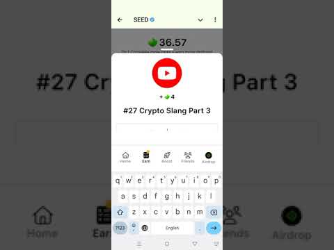 #27 crypto slang part 3 youtube vedio code seed airdrop#Toady seed telegram bot youtube vedio code