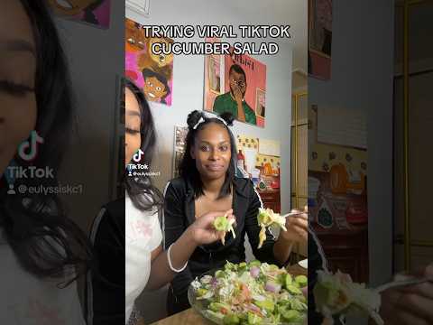 trying viral tiktok cucumber salad with my boo