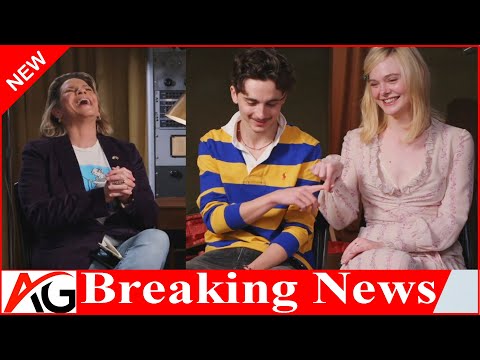 Timothée Chalamet and Elle Fanning have recreated the viral 'Holding Space' meme with an interviewer