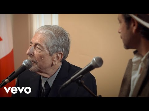 Leonard Cohen discusses lyric "Hineni I'm ready, my lord" (You Want It Darker album press ...