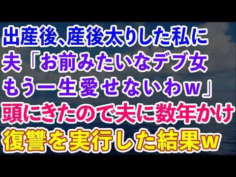 【スカッと】出産後、産後太りした私に夫「お前みたいなデブ女もう一生愛せないわw」→頭にきたので、夫に数年かけて復讐を実行した結果w【感動する話】