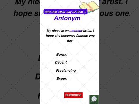 Antonyms | Asked in SSC_CGL_2023_July_27_Shift_3 #ssc #english #exam #learn #yt #shortsvideo