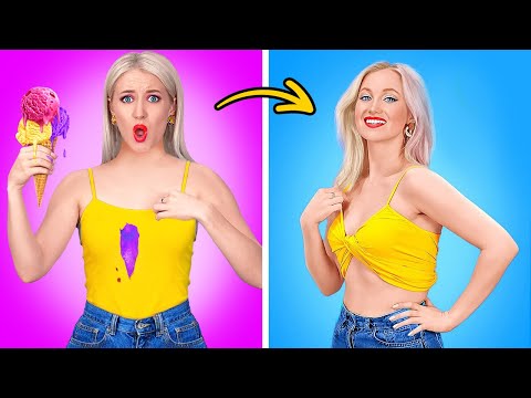 CLOTHING TRICKS || Awesome Transformations for Girls by 123 GO! Planet