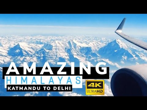 Jet Takeoff from Kathmandu Airport Nepal | Landing at New Delhi Airport | Flying Over Himalayas 2019