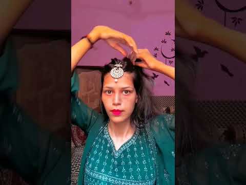 Easy Hairstyle with mangtika for beginners #shorts #hairstyle #hacks #hairtutorial #hacks  #hair