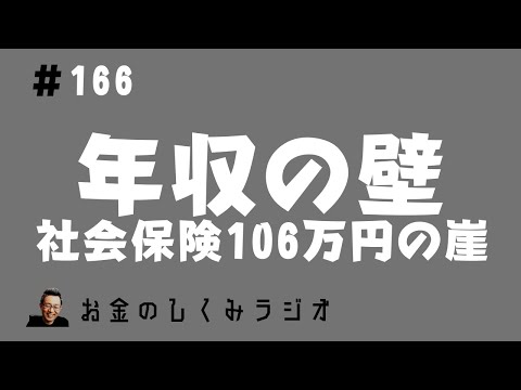 #166　年収の壁その3　社会保険１０6万円の崖　立憲民主党案