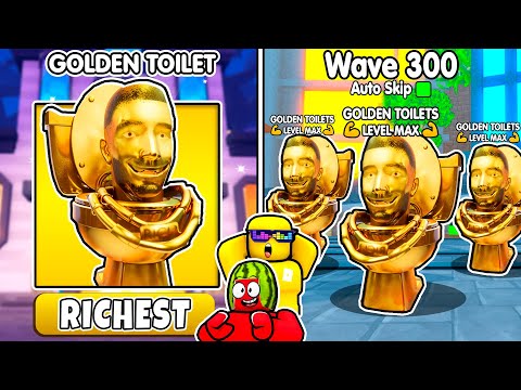 Unlocking Golden Skibidi Toilet In Toilet Tower Defense