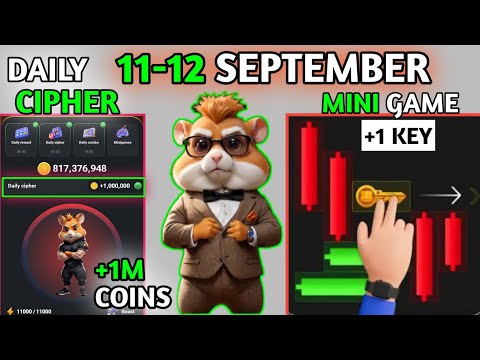 today hamster cipher code | mini game | September 11-12 | daily cipher mini game| #ciphercodes #mini