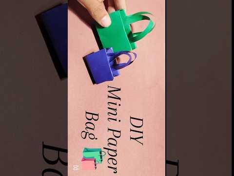 Mini Paper Bag 🛍️ #papercraft #bagmaking #giftbox #craft #diy #bags #diy #ytshorts #viral #trending