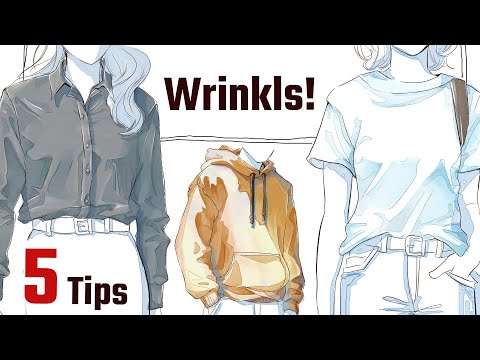 🎨5 TIPS for drawing Wrinkls 👀The things that keep in mind when I draw clothes