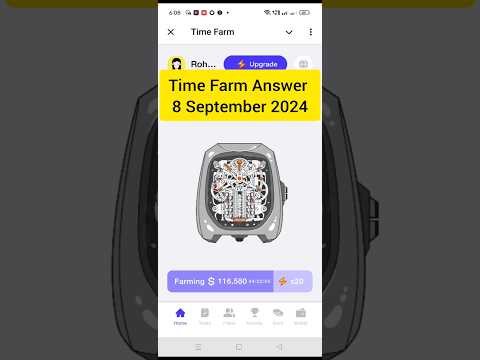 Time Farm Answer 8 September 2024 #timefarm #dailycode