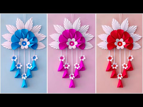 Unique Flower Wall Hanging / Quick Paper Craft For Home Decoration / Easy Wall Mate / DIY Wall Decor