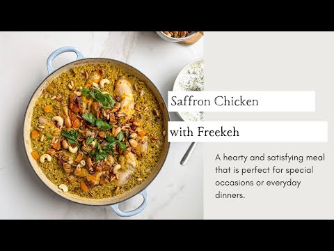 Saffron Chicken with Freekeh: A Fusion of Iranian and Palestinian Traditions