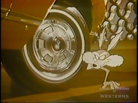 1969 Plymouth car Warner Bros. Coyote and Road Runner cartoon vintage TV commercial