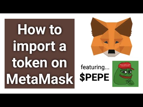 How to add tokens on MetaMask | How to import a token | $PEPE memecoin