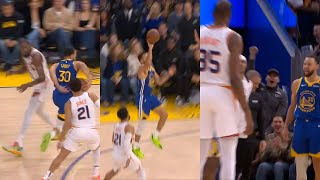 Steph Curry hits INSANE buzzer beater even Kevin Durant had to dap him up 😂