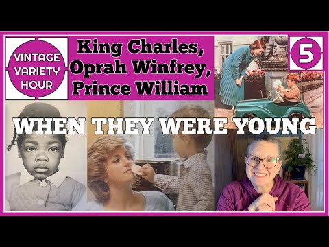 YOUNG Prince William, Oprah, & King Charles: Vintage Variety Hour #5 #asmrhistory #vintagemagazines