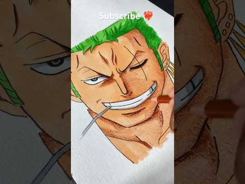 Drawing zoro / my drawing start moving ❤️‍🔥😶‍🌫️ #shorts