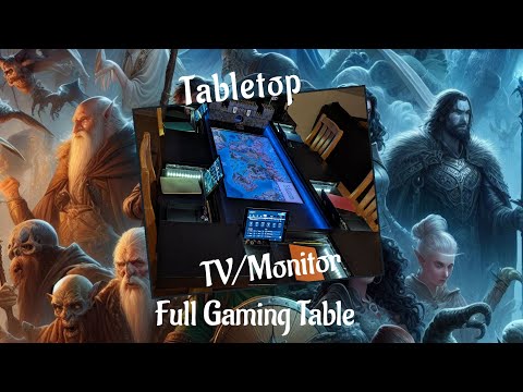 Tabletop TV/Monitor - Full Size Gaming Table for Tabletop Gaming,  TTRPG and War Games